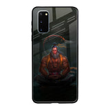 Lord Hanuman Animated Samsung Galaxy S20 Glass Back Cover Online