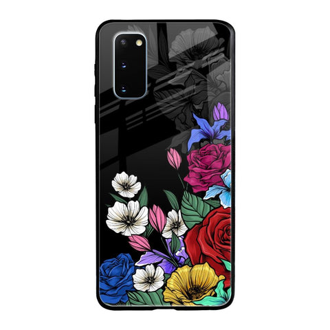 Rose Flower Bunch Art Samsung Galaxy S20 Glass Back Cover Online