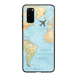 Travel Map Samsung Galaxy S20 Glass Back Cover Online