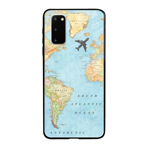 Travel Map Samsung Galaxy S20 Glass Back Cover Online