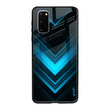 Vertical Blue Arrow Samsung Galaxy S20 Glass Back Cover Online