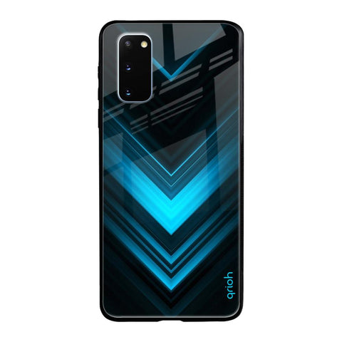 Vertical Blue Arrow Samsung Galaxy S20 Glass Back Cover Online
