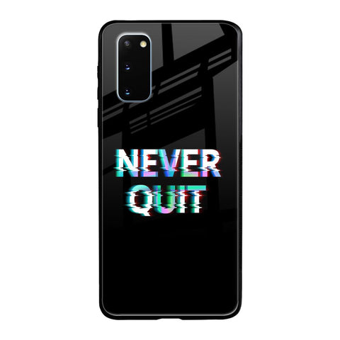 Never Quit Samsung Galaxy S20 Glass Back Cover Online