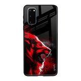 Red Angry Lion Samsung Galaxy S20 Glass Back Cover Online