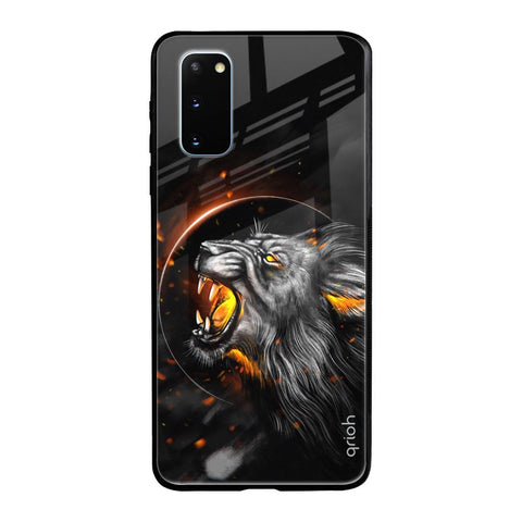 Aggressive Lion Samsung Galaxy S20 Glass Back Cover Online