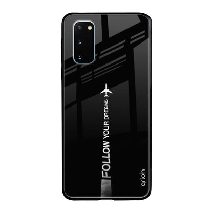 Follow Your Dreams Samsung Galaxy S20 Glass Back Cover Online