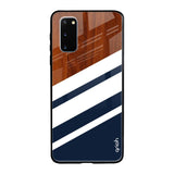 Bold Stripes Samsung Galaxy S20 Glass Back Cover Online