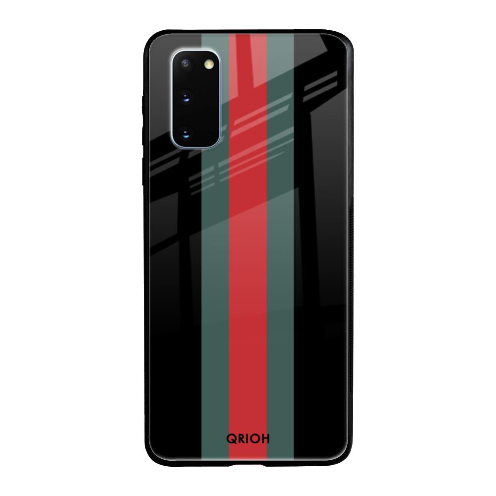 Vertical Stripes Samsung Galaxy S20 Glass Back Cover Online