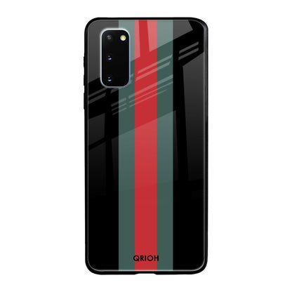 Vertical Stripes Samsung Galaxy S20 Glass Back Cover Online