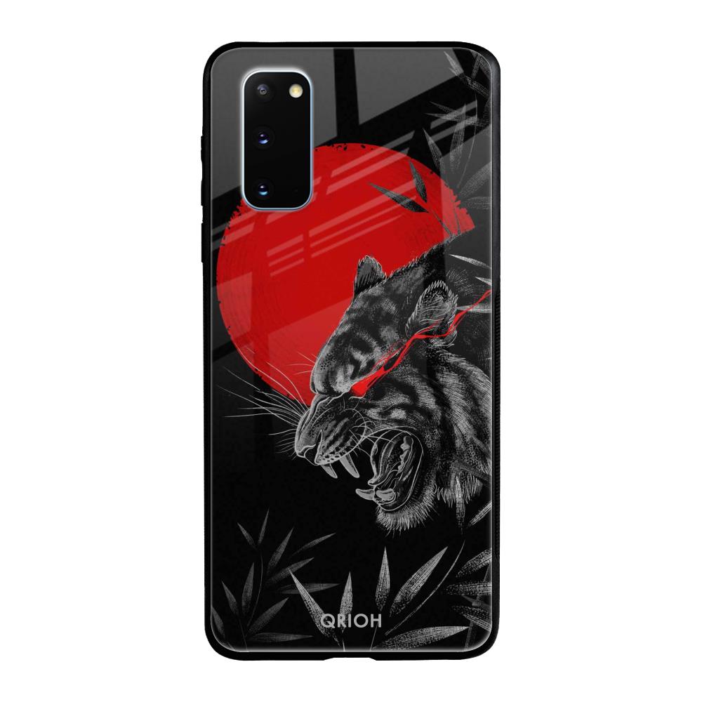 Red Moon Tiger Samsung Galaxy S20 Glass Back Cover Online