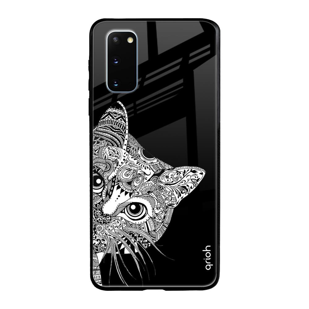Kitten Mandala Samsung Galaxy S20 Glass Back Cover Online