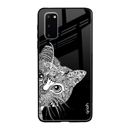 Kitten Mandala Samsung Galaxy S20 Glass Back Cover Online