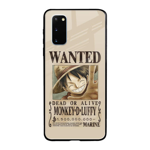 Luffy Wanted Samsung Galaxy S20 Glass Back Cover Online
