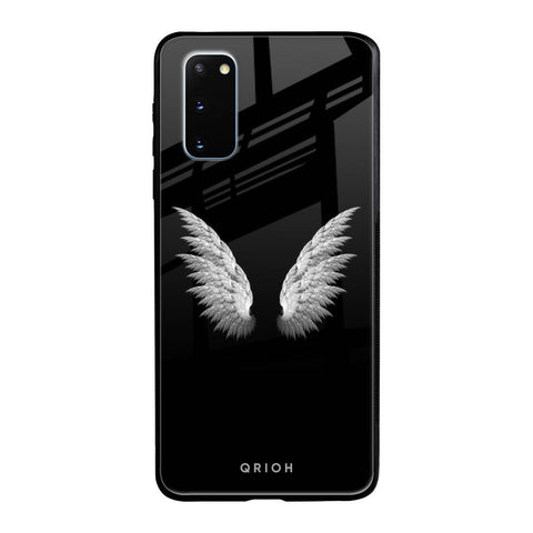 White Angel Wings Samsung Galaxy S20 Glass Back Cover Online