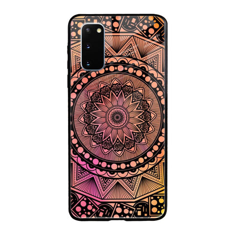 Floral Mandala Samsung Galaxy S20 Glass Back Cover Online