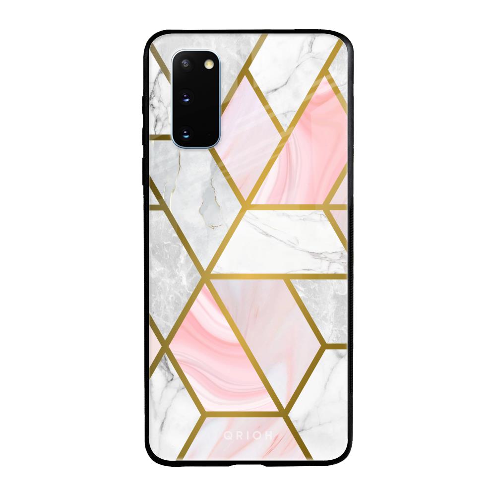Geometrical Marble Samsung Galaxy S20 Glass Back Cover Online