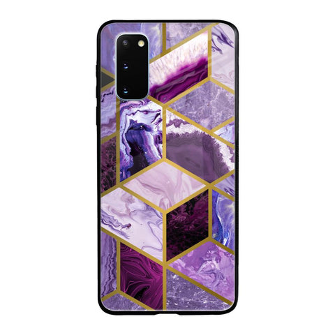 Purple Rhombus Marble Samsung Galaxy S20 Glass Back Cover Online