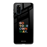 Go Your Own Way Samsung Galaxy S20 Glass Back Cover Online