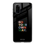 Go Your Own Way Samsung Galaxy S20 Glass Back Cover Online