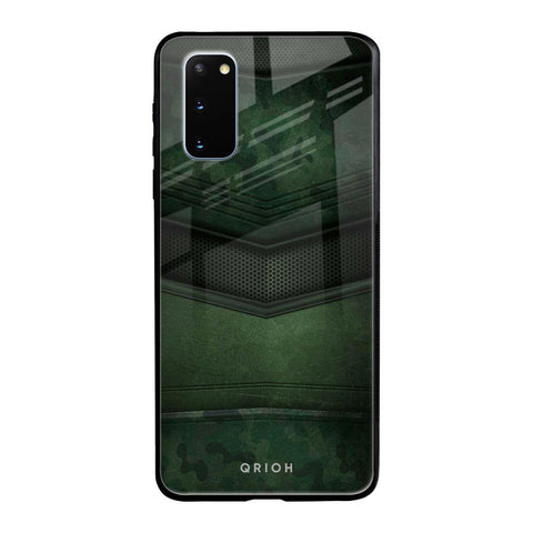 Green Leather Samsung Galaxy S20 Glass Back Cover Online