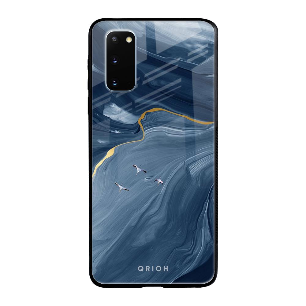 Deep Ocean Marble Samsung Galaxy S20 Glass Back Cover Online