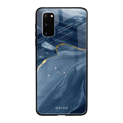 Deep Ocean Marble Samsung Galaxy S20 Glass Back Cover Online