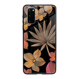 Lines Pattern Flowers Samsung Galaxy S20 Glass Back Cover Online