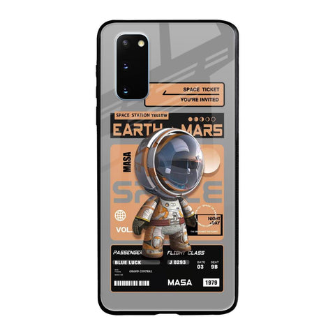 Space Ticket Samsung Galaxy S20 Glass Back Cover Online