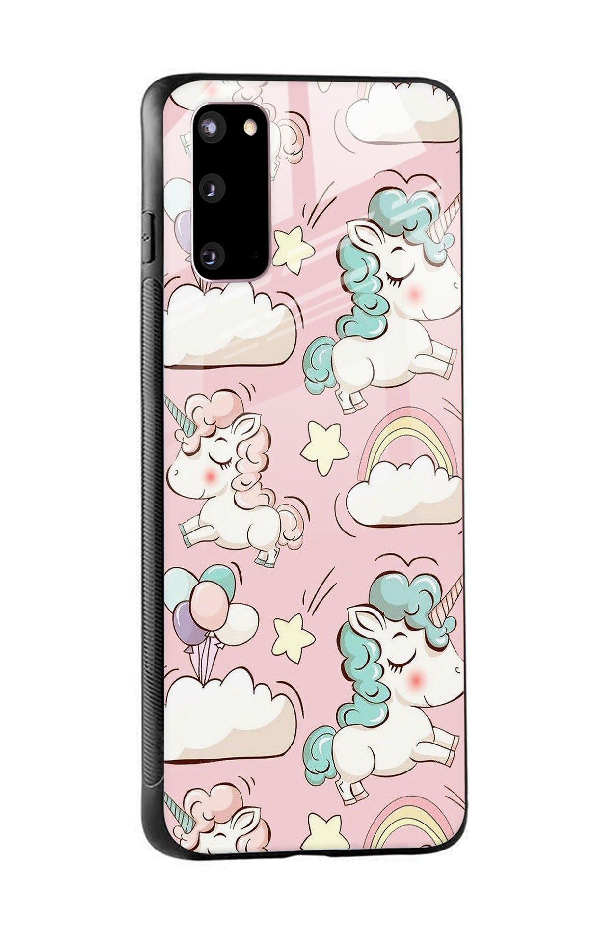 Balloon Unicorn Glass case for Samsung Galaxy S20