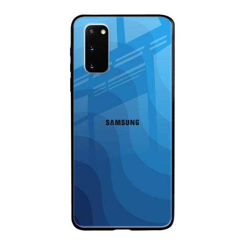 Blue Wave Abstract Samsung Galaxy S20 Glass Back Cover Online