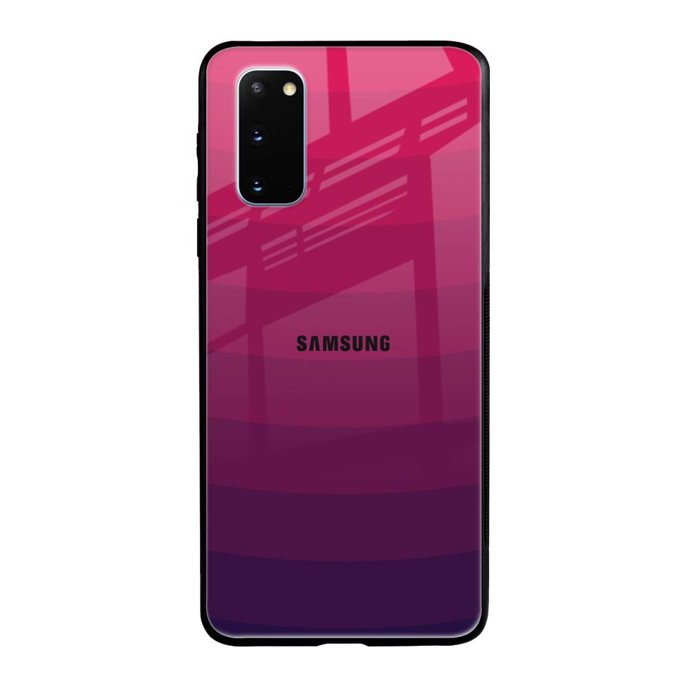 Wavy Pink Pattern Samsung Galaxy S20 Glass Back Cover Online