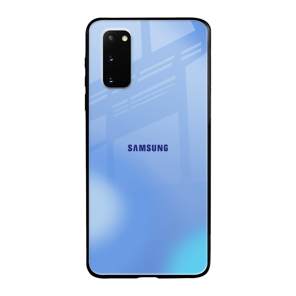 Vibrant Blue Texture Samsung Galaxy S20 Glass Back Cover Online