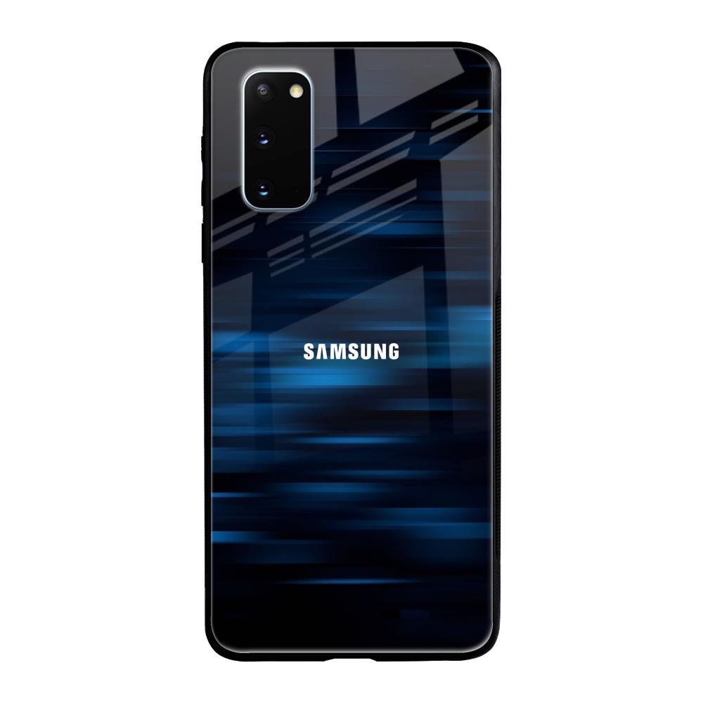 Blue Rough Abstract Samsung Galaxy S20 Glass Back Cover Online