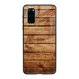 Wooden Planks Samsung Galaxy S20 Glass Back Cover Online