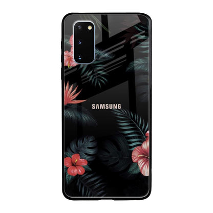 Tropical Art Flower Samsung Galaxy S20 Glass Back Cover Online