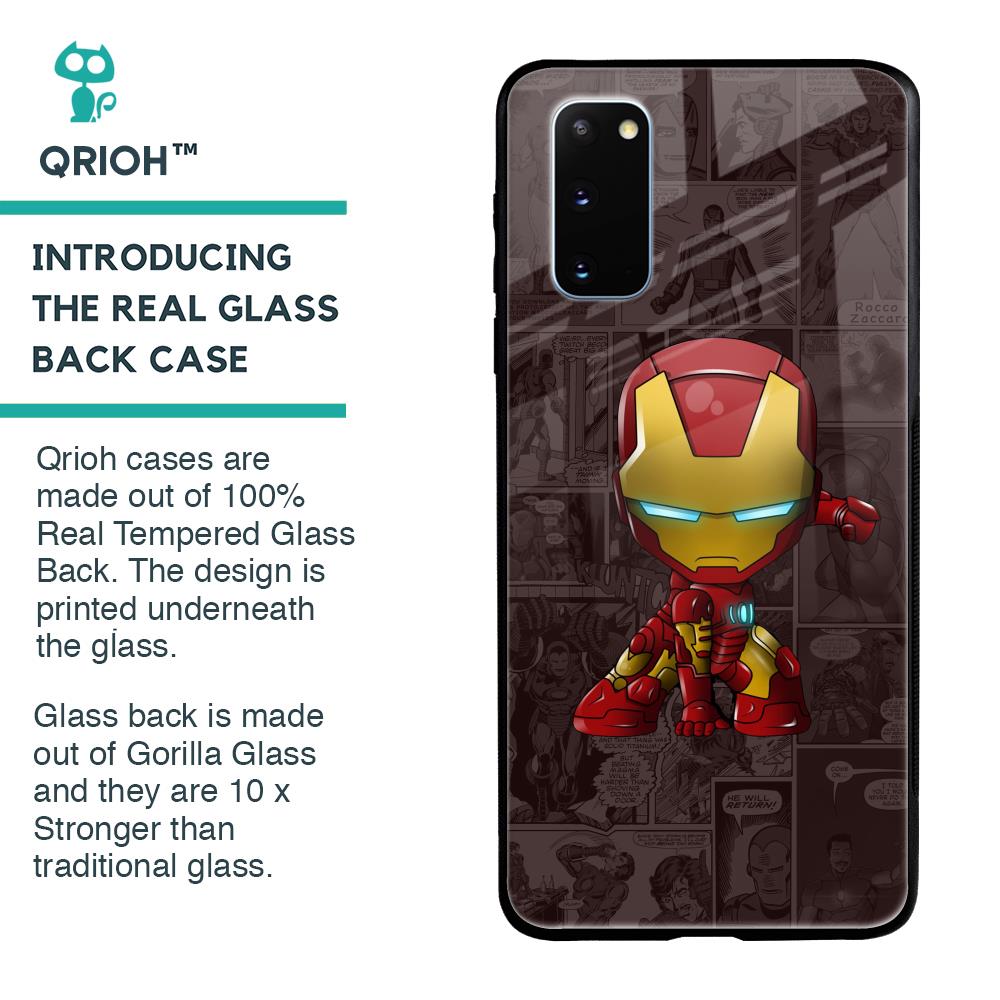 Angry Baby Super Hero Glass Case for Samsung Galaxy S20