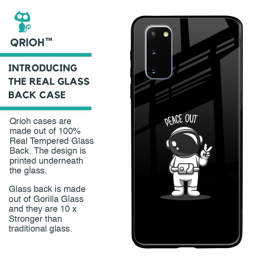 Peace Out Astro Glass Case for Samsung Galaxy S20