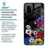 Rose Flower Bunch Art Glass Case for Samsung Galaxy S20