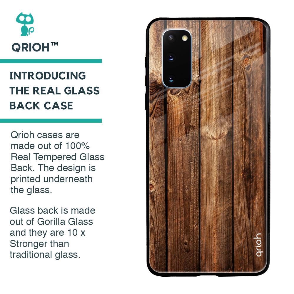 Timber Printed Glass case for Samsung Galaxy S20