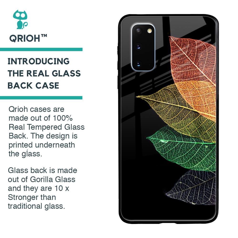 Colorful Leaves Glass Case for Samsung Galaxy S20