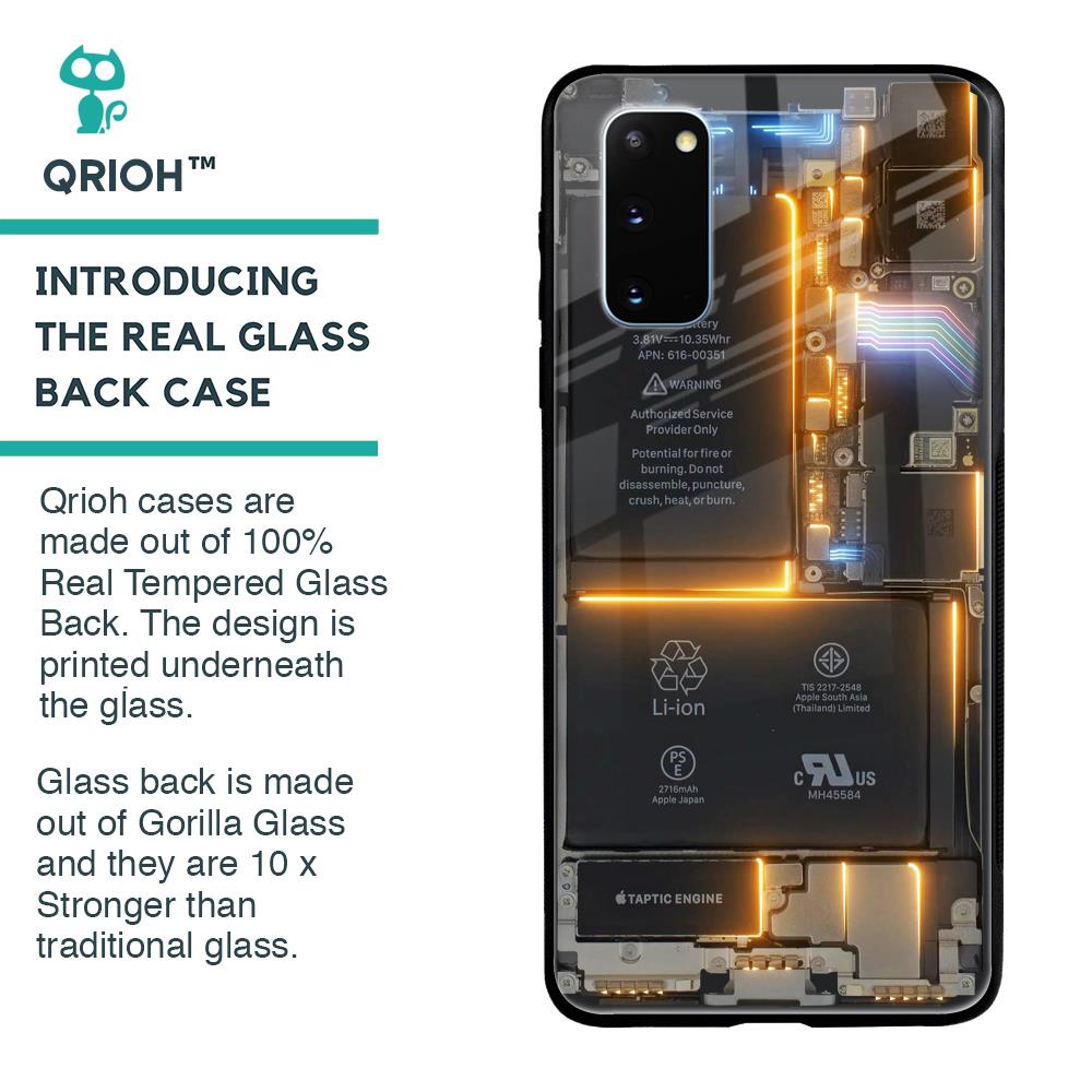 Glow Up Skeleton Glass Case for Samsung Galaxy S20
