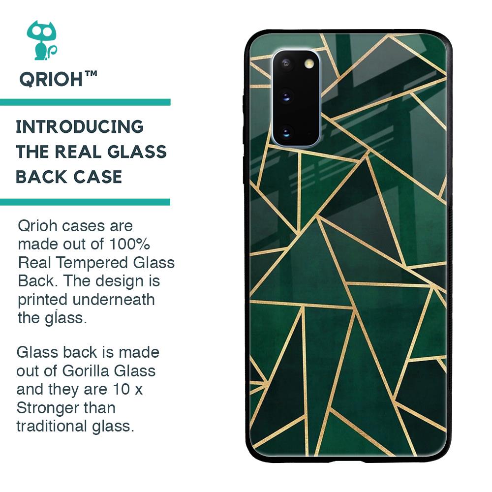Abstract Green Glass Case For Samsung Galaxy S20