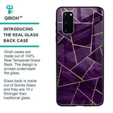 Geometric Purple Glass Case For Samsung Galaxy S20