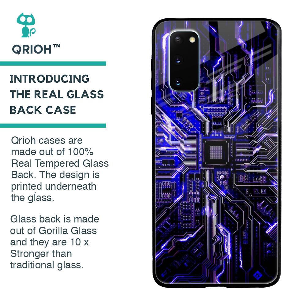 Techno Color Pattern Glass Case For Samsung Galaxy S20