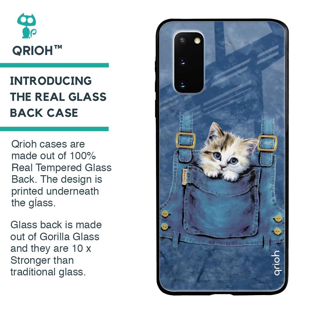 Kitty In Pocket Glass Case For Samsung Galaxy S20