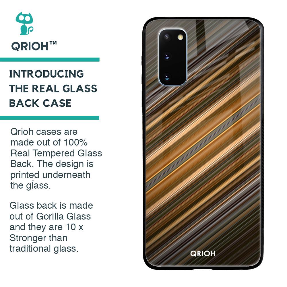 Diagonal Slash Pattern Glass Case for Samsung Galaxy S20