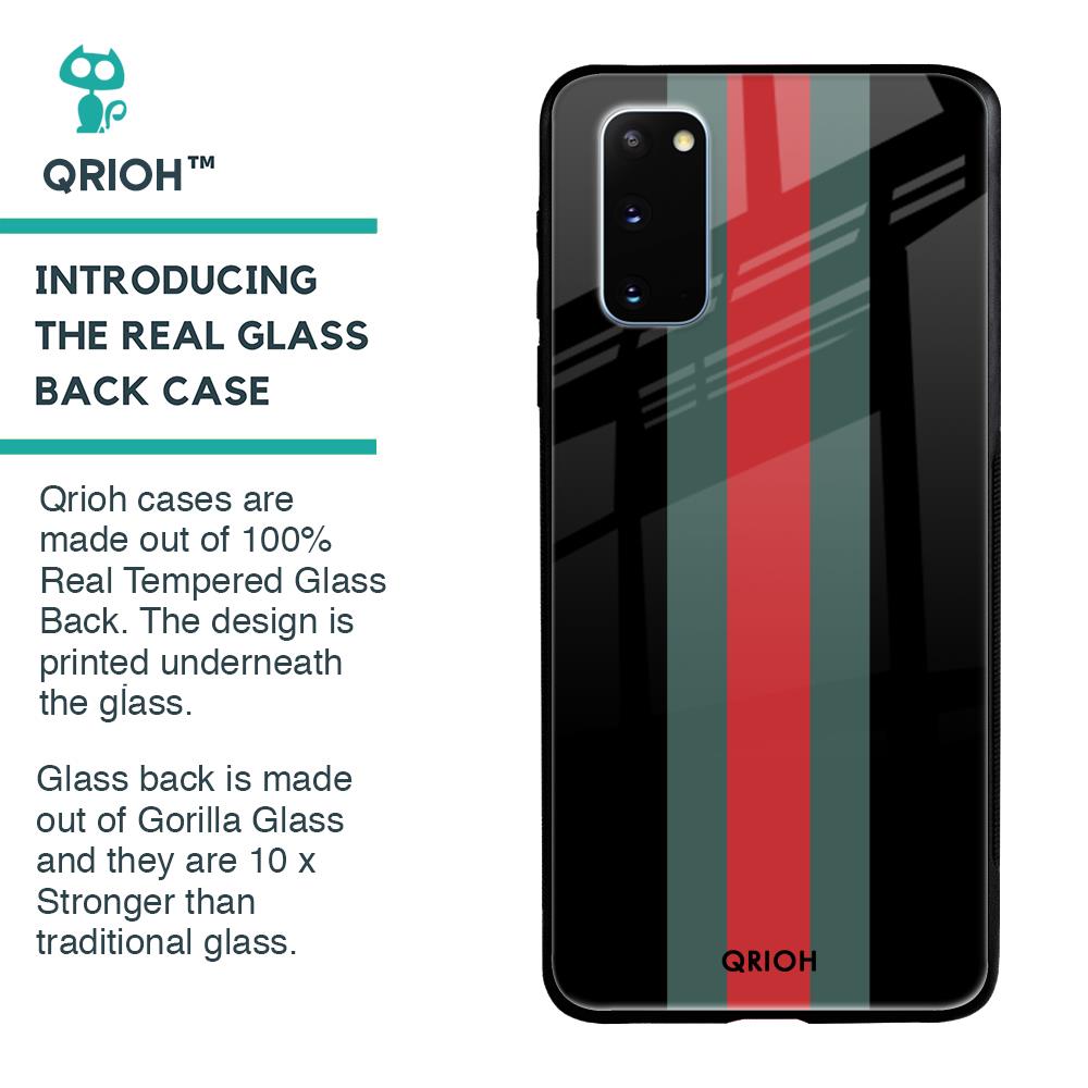 Vertical Stripes Glass Case for Samsung Galaxy S20