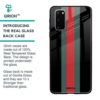 Vertical Stripes Glass Case for Samsung Galaxy S20