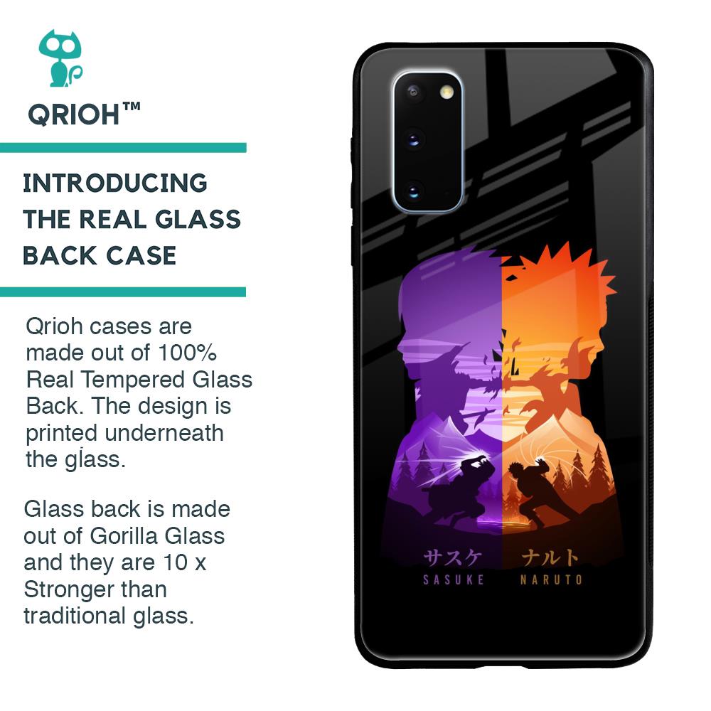 Minimalist Anime Glass Case for Samsung Galaxy S20