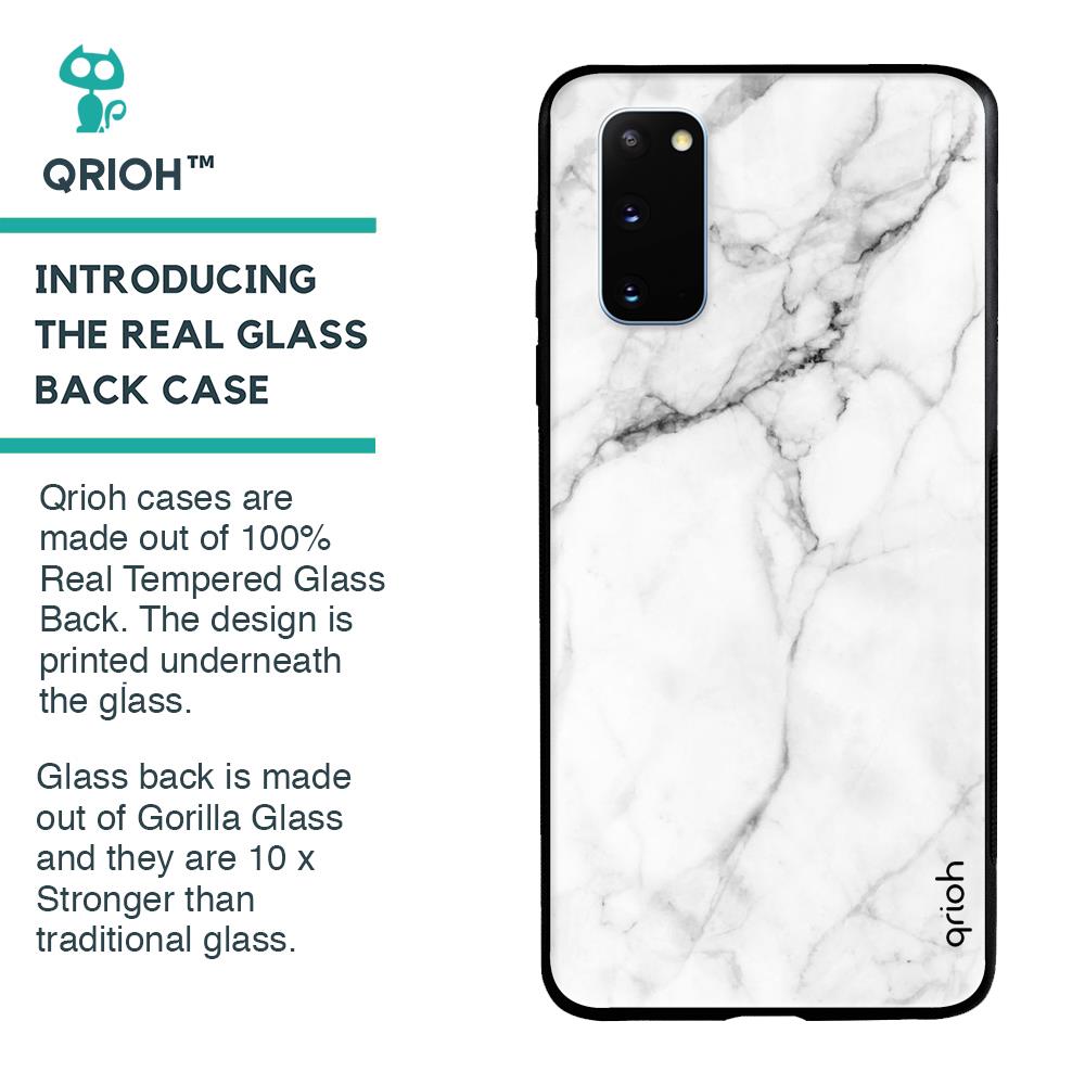 Modern White Marble Glass case for Samsung Galaxy S20